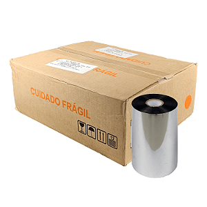 Ribbon 110x450 Cera Mastercorp G42 Premium Externo p/ etiqueta Couché 1 pol impressora industrial Caixa c/ 12 unidades