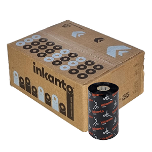 Ribbon 110x450 Resina Armor Inkanto ATX1 Externo p/ Cetim Nylon 1 pol p/ impressora industrial - Caixa c/ 10 unidades