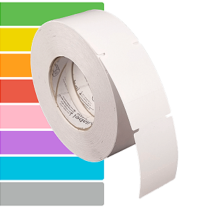 Etiqueta tag roupa 50x75mm 5x7,5cm (1 col) 1 picote Couche cartão p/ Zebra ZT230 S4M Rolo 90m Tubete 3 pol