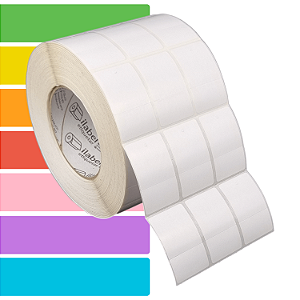 Etiqueta tag roupa adesiva 33x55mm 3,3x5,5cm (3 col) 1 corte Couche Zebra ZT230 S4M ZT410 Rolo 90m Tubete 3 pol