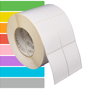 Etiqueta tag roupa adesiva 50x75mm 5x7,5cm (2 col) sem corte Térmica (impressão sem ribbon) 90m Tubete 3 pol