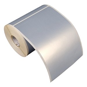Etiqueta adesiva 100x150mm 10x15cm VOID prata fosco p/ Zebra Argox Elgin - Rolo c/ 200 (30m)