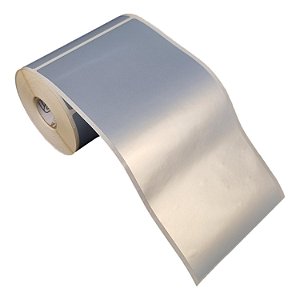 Etiqueta adesiva 100x200mm 10x20cm VOID prata fosco p/ Zebra Argox Elgin - Rolo c/ 147 (30m)