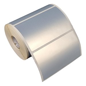 Etiqueta adesiva 100x60mm 10x6cm VOID prata fosco p/ Zebra Argox Elgin - Rolo c/ 476 (30m)