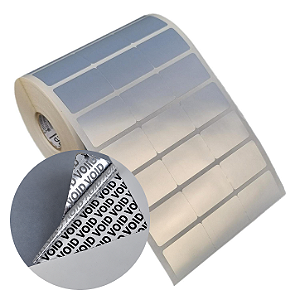 Etiqueta adesiva 33x21mm 3,3x2,1cm (3 colunas s/ espaçamento) VOID prata fosco Zebra Argox Elgin Rolo c/ 3750 (30m)