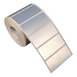 Etiqueta adesiva 60x25mm 6x2,5cm VOID prata fosco p/ Zebra Argox Elgin - Rolo c/ 1071 (30m)