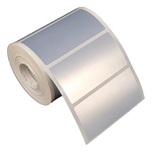 Etiqueta adesiva 80x40mm 8x4cm VOID prata fosco p/ Zebra Argox Elgin - Rolo c/ 698 (30m)