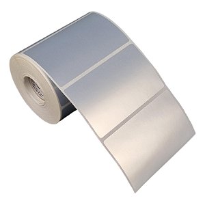 Etiqueta adesiva 85x50mm 8,5x5cm VOID prata fosco p/ Zebra Argox Elgin - Rolo c/ 566 (30m)