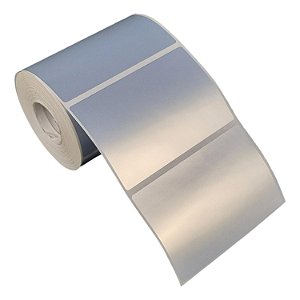 Etiqueta adesiva 90x60mm 9x6cm VOID prata fosco p/ Zebra Argox Elgin - Rolo c/ 476 (30m)