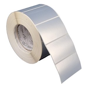 Etiqueta adesiva 85x50mm 8,5x5cm VOID prata fosco p/ Zebra ZT230 S4M ZT410 - Rolo c/ 1698 (90m) Tubete 3 polegadas