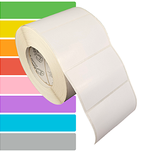 Etiqueta adesiva 100x65mm 10x6,5cm Couche REMOVÍVEL p/ Zebra ZT230 S4M ZT410 - Rolo c/ 90m Tubete 3 polegadas