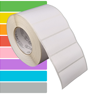 Etiqueta adesiva 100x40mm 10x4cm Tyvek® p/ Zebra ZT230 S4M ZT410 - Rolo c/ 2094 (90m) Tubete 3 polegadas