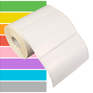 Etiqueta adesiva 100x65mm 10x6,5cm Tyvek® p/ Zebra Argox Elgin - Rolo c/ 441 (30m)