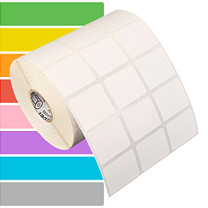 Etiqueta adesiva 30x25mm 3x2,5cm (3 colunas) Tyvek® p/ Zebra Argox Elgin - Rolo c/ 3213 (30m)