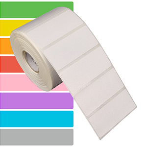 Etiqueta adesiva 60x25mm 6x2,5cm Tyvek® p/ Zebra Argox Elgin - Rolo c/ 1071 (30m)
