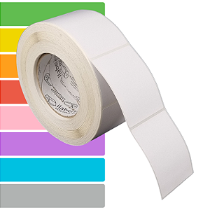 Etiqueta adesiva 60x80mm 6x8cm Tyvek® p/ Zebra ZT230 S4M ZT410 - Rolo c/ 1083 (90m) Tubete 3 polegadas