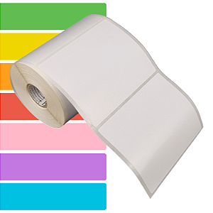 Etiqueta adesiva 100x80mm 10x8cm Couche p/ Zebra Argox Elgin - Rolo c/ 361 (30m)