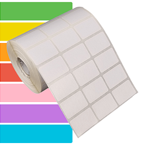 Etiqueta adesiva 33x21mm 3,3x2,1cm (3 colunas) Couche p/ Zebra Argox Elgin - Rolo c/ 3750 (30m)