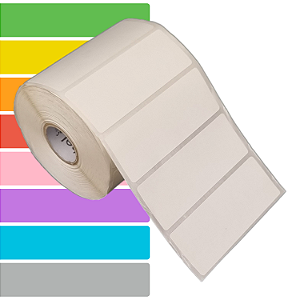 Etiqueta adesiva 80x30mm 8x3cm Couche p/ Zebra Argox Elgin - Rolo c/ 909 (30m)