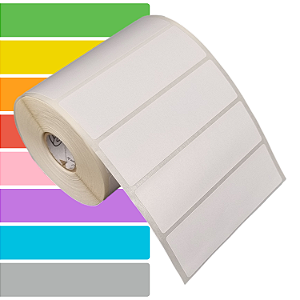 Etiqueta adesiva 100x30mm 10x3cm Couche p/ Zebra Argox Elgin - Rolo c/ 909 (30m)