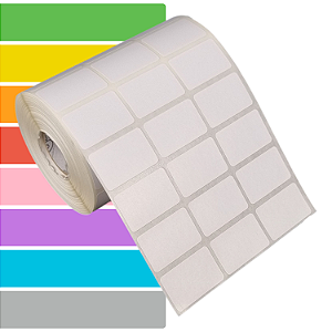 Etiqueta adesiva 33x21mm 3,3x2,1cm (3 colunas) BOPP p/ Zebra Argox Elgin - Rolo c/ 3750 (30m)