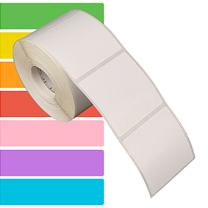 Etiqueta adesiva 50x50mm 5x5cm (1 coluna) BOPP p/ Zebra Argox Elgin - Rolo c/ 566 (30m)
