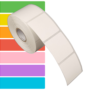 Etiqueta adesiva 40x40mm 4x4cm (1 coluna) Couche p/ Zebra Argox Elgin - Rolo c/ 698 (30m)