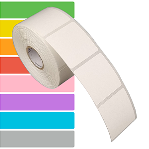 Etiqueta adesiva 40x40mm 4x4cm (1 coluna) Couche p/ Zebra Argox Elgin - Rolo c/ 698 (30m)