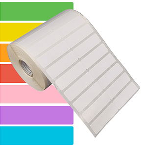 Etiqueta adesiva 50x15mm 5x1,5cm (2 colunas s/ espaçamento) BOPP p/ Zebra Argox Elgin - Rolo c/ 3332 (30m)