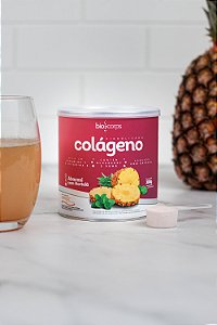 3 potes - Colágeno Biocorps 300g sabor abacaxi com hortelã ( kit tratamento 3 meses) frete gratís