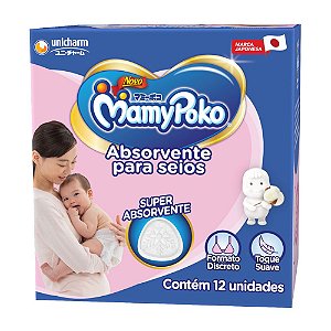 Absorvente Para Seios MamyPoko - 12 Unidades