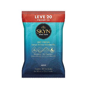 Lenço Íntimo Umedecido Skyn - Leve 20 Pague 16 Unidades