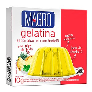 Gelatina Magro com Sucralose Sabor Abacaxi com Hortelã 10g