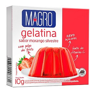 Gelatina Magro com Sucralose Sabor Morango Silvestre 10g