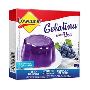 Gelatina Zero Sabor Uva Lowçucar 10g