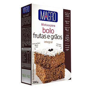 Mistura para Bolo Integral Magro com Frutas e Grãos 200g