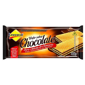 Bolacha Wafer Lowçucar Sabor Chocolate Zero Açucar 115g