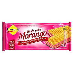 Bolacha Wafer Lowçucar Sabor Morango Zero Açucar 115g