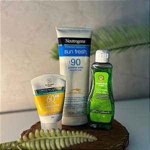 Kit Protetor Sun Fresh FPS 90 + Pós Sol Australian Gold + Protetor Solar Facial FPS 50