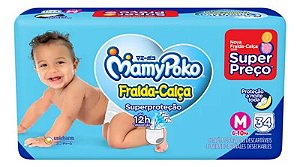 Fralda Calça Mamy Poko Superproteção M 34 Unidades
