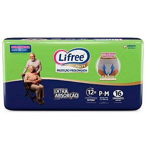 Lifree Fralda Pants Extra Absorção P/M Com 16 Unidades