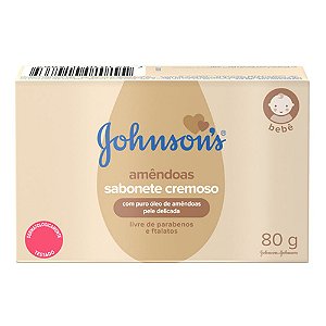 Johnson's Baby Sabonete Infantil Óleo de Amêndoas - 80g