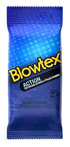 Preservativo Blowtex Action Texturizado - 6 Unidades