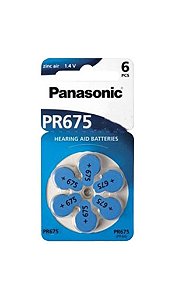 Panasonic Bateria Auditiva PR 675 - 6 Unidades