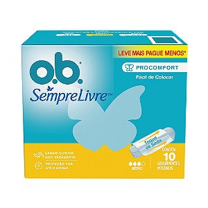 Absorvente Interno O.B Pro Comfort Médio - Leve 10 Pague 8