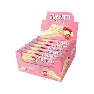 Trento Wafer Cheesecake de Morango Display Com 16un
