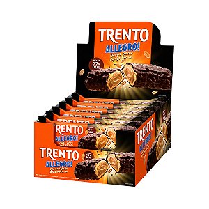 Trento Wafer Allegro Chocolate Dark com Amendoim Display Com 16un