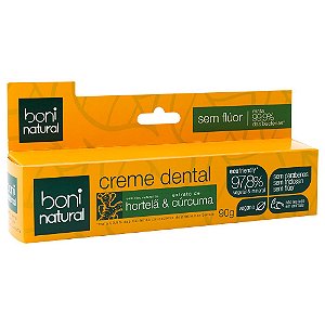 Creme Dental Hortelã e Cúrcuma de Boni Natural - 90g