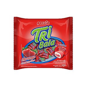 Bala Tribala Morango 500g