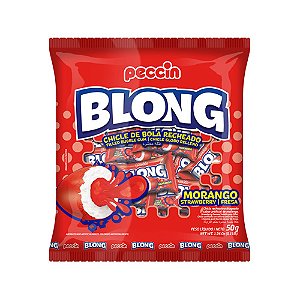 Chiclete Blong Morango 50g